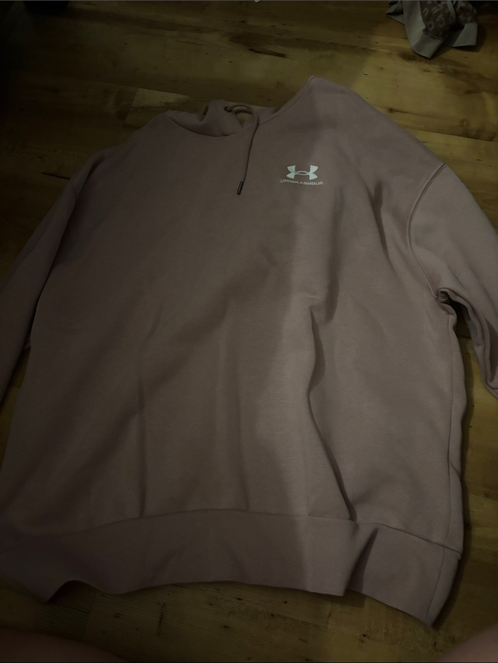 Under Armour women’s  Dusty Rose Pullover Hoodie with White Logo